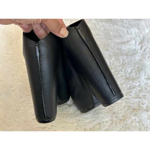 BALENCIAGA Women’s Size Size 6 (36) Black leather platform Mules Peep Toe Chunky - Picture 9 of 16